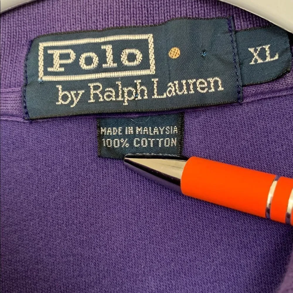 Polo by Ralph Lauren Men's Cotton Polo Shirt in Deep Purple Size XL